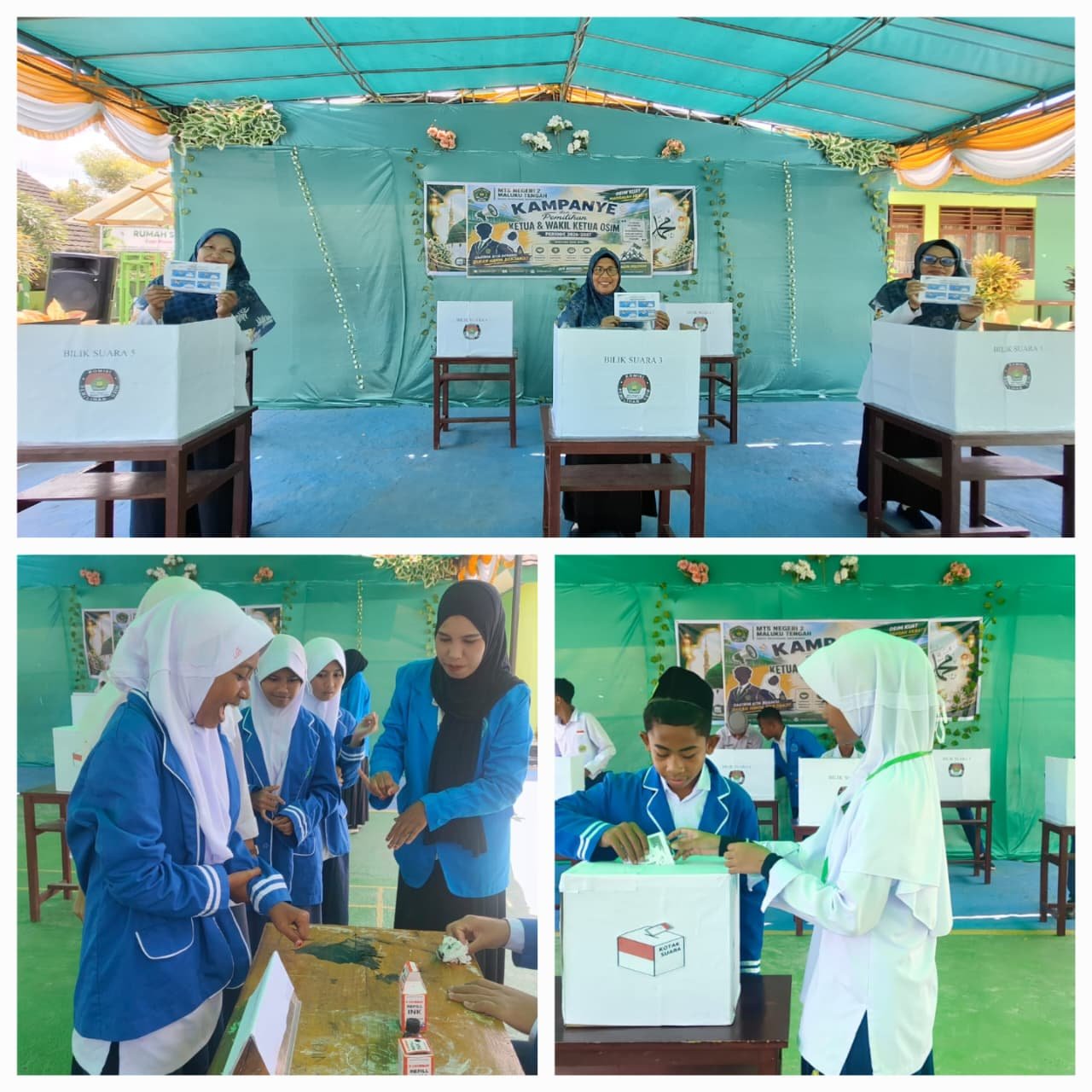 Demokrasi di  MTsN 2 Maluku Tengah Gelar Pemilihan Ketua dan Wakil Ketua OSIM Periode Baru